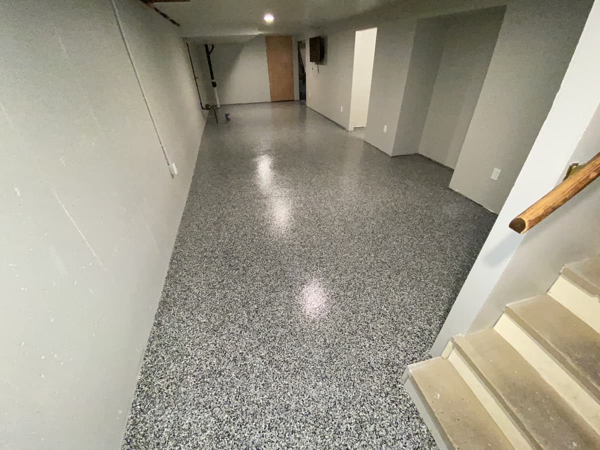 Basement floor coating
